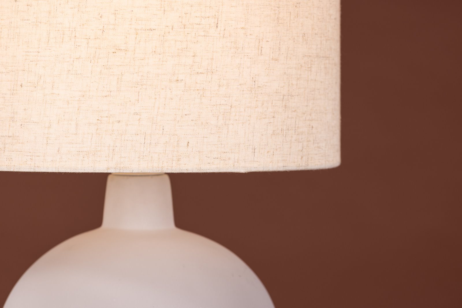 Torcello bordlampe Grå, beige lampeskjerm i lin
