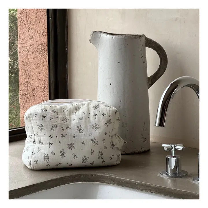 Bonjour Little Trousse de Toilette Sloeberry Gaze de Coton Bio | Ecru