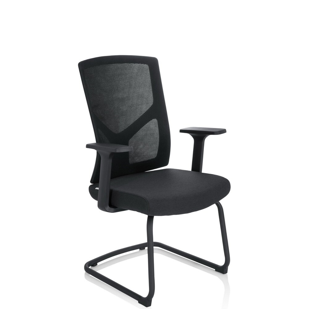 Freischwinger BRETON V B Stoff/Netzstoff mit Armlehnen hjh OFFICE