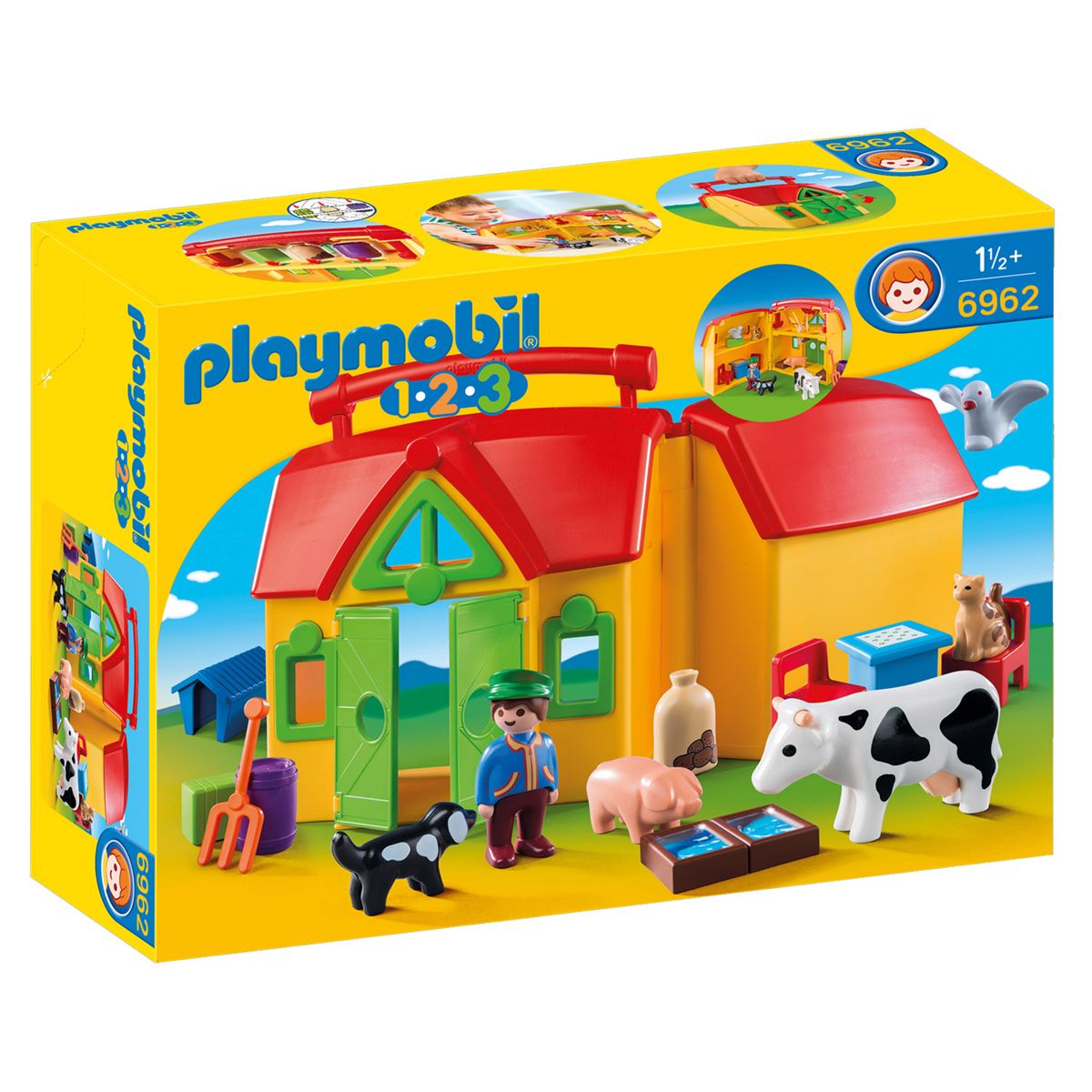 Ferme transportable avec animaux Playmobil 1.2.3. 6962