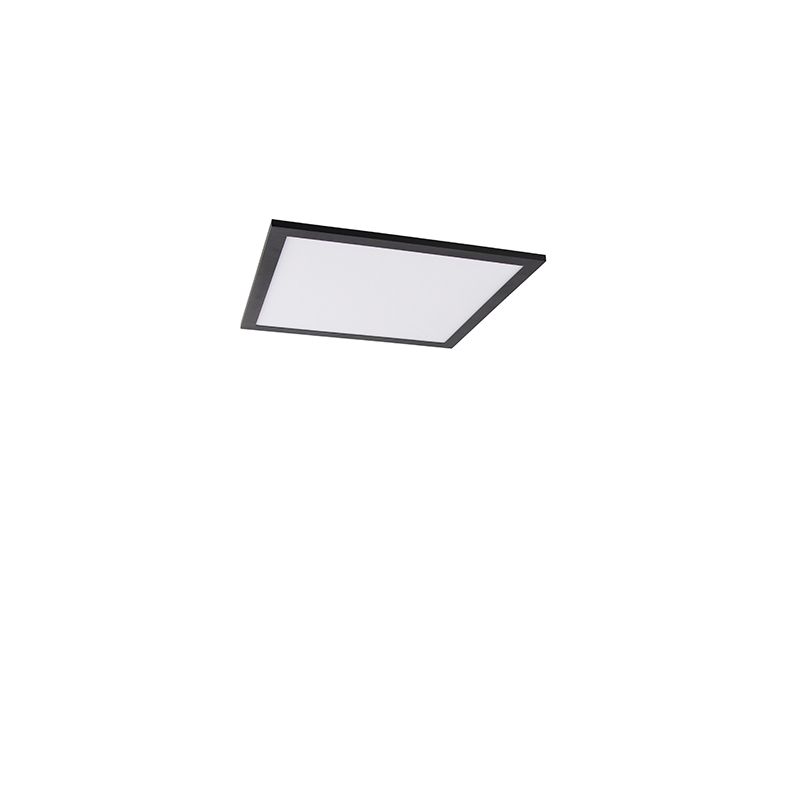 LED paneel zwart 40 cm incl. LED met afstandsbediening - Live