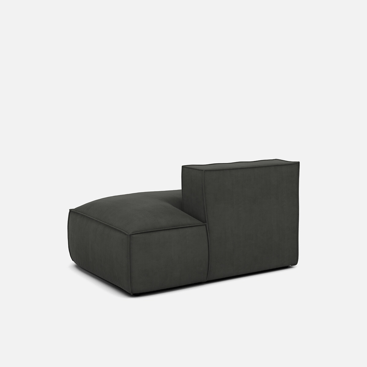 LA REDOUTE INTERIEURS<br>Sofá lounge, direito, veludo cotelê, Seven