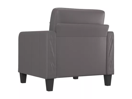 Fauteuil Gris 60 cm Similicuir