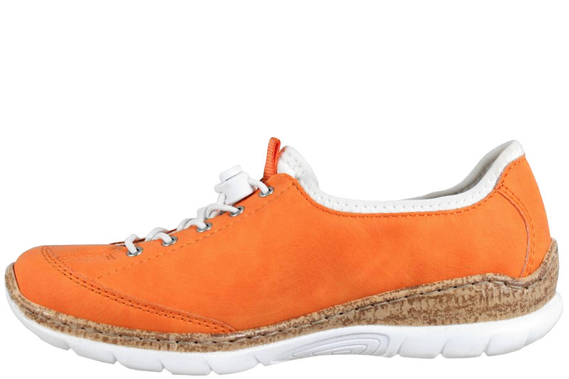 RIEKER TRAVESKO I ORANGE MESH MED LETLUK