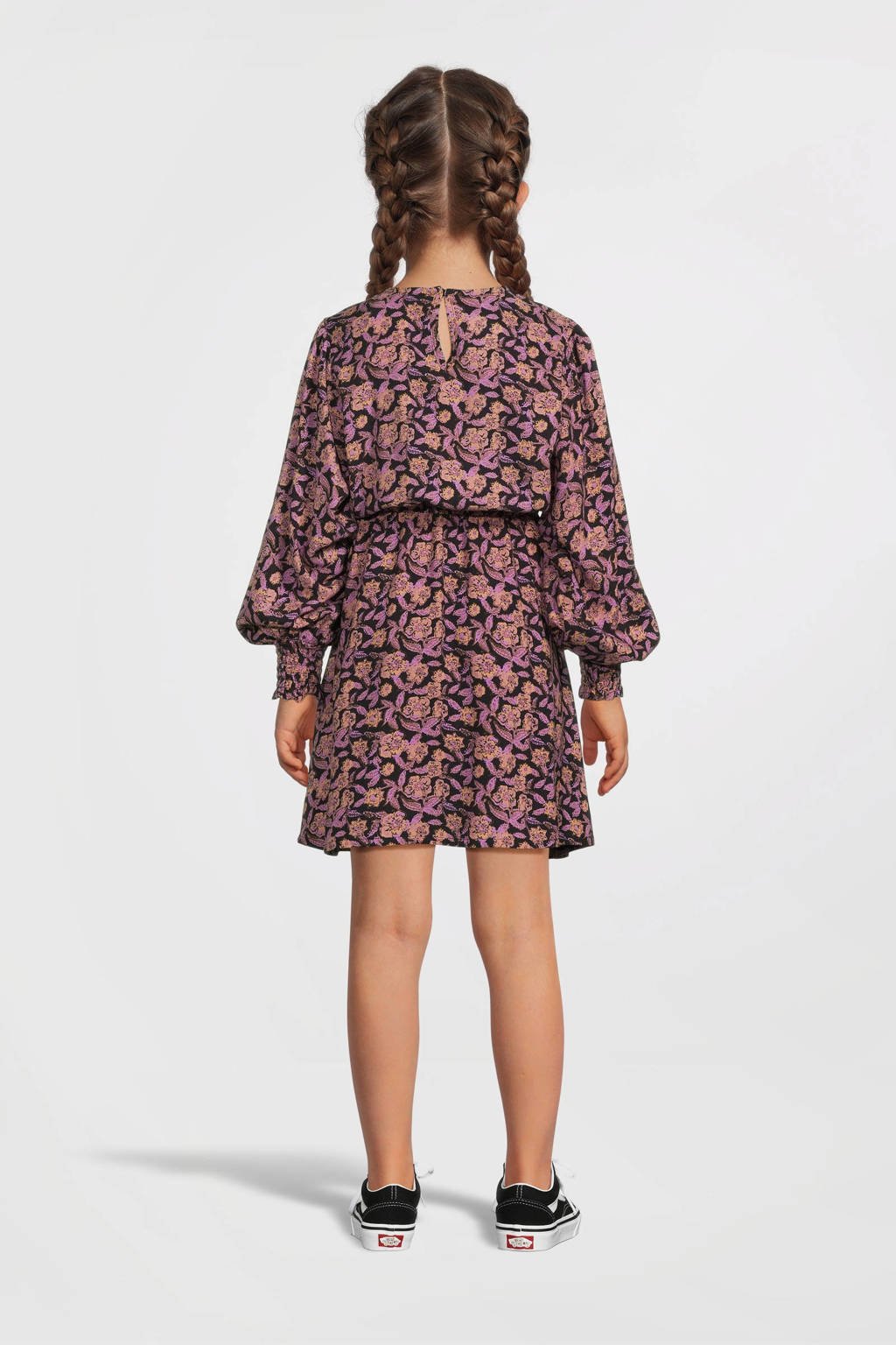 LOOXS jurk met all over print paars