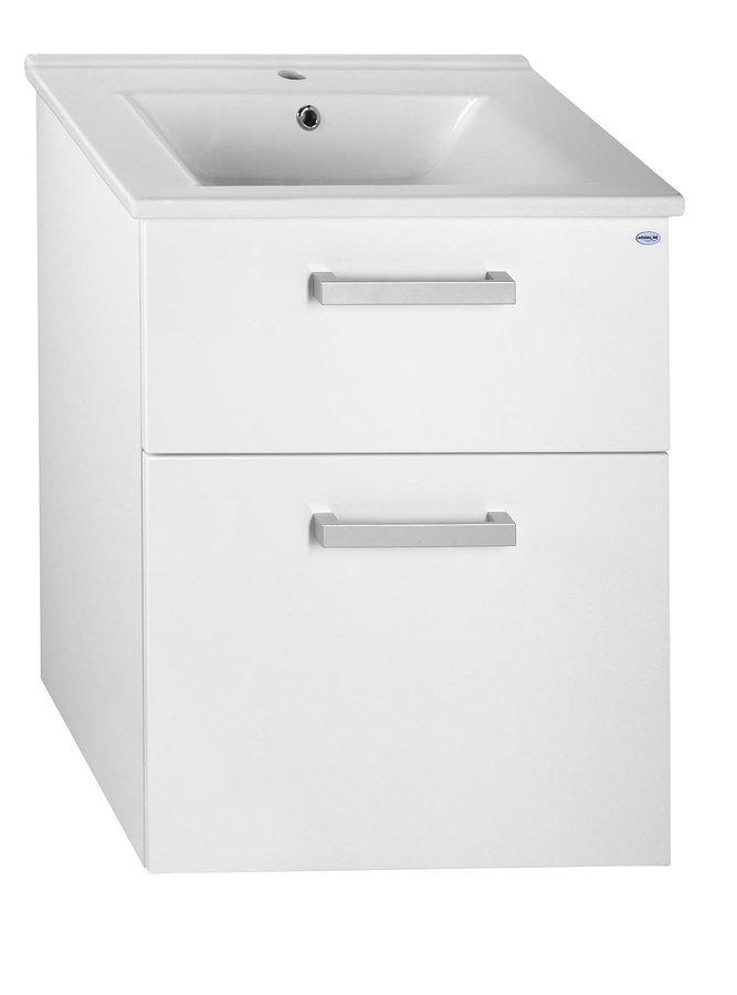 Aqualine Zuno keramische wastafel 65cm wit