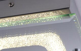 LED Deckenleuchte Lisa chromfarbig 18x18cm 5,8cm Metall Kristallglas