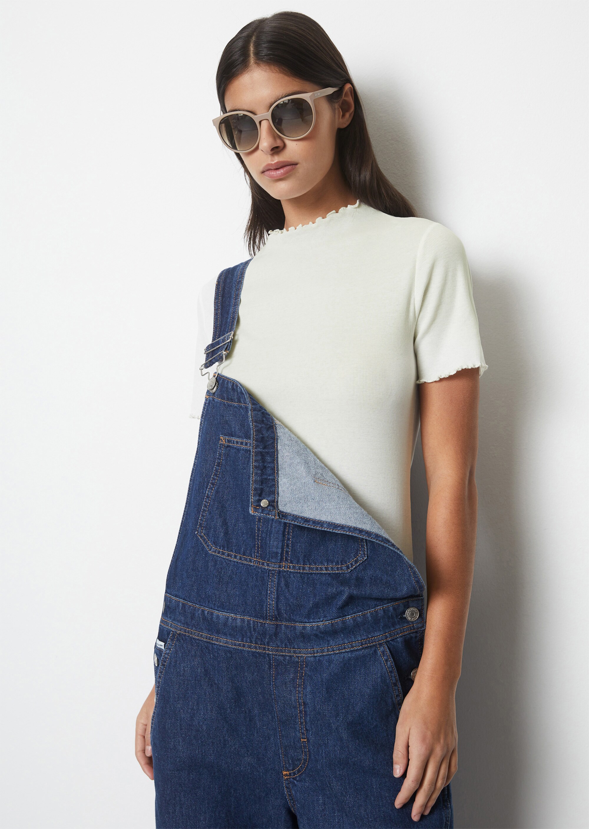 Ripp-T-Shirt slim aus Organic-Cotton-Stretch