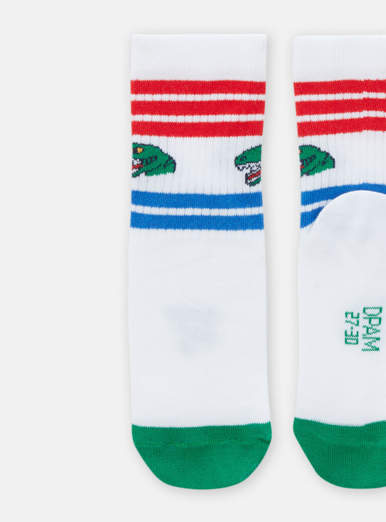 Chaussettes sport à motif dinausore pour garçon