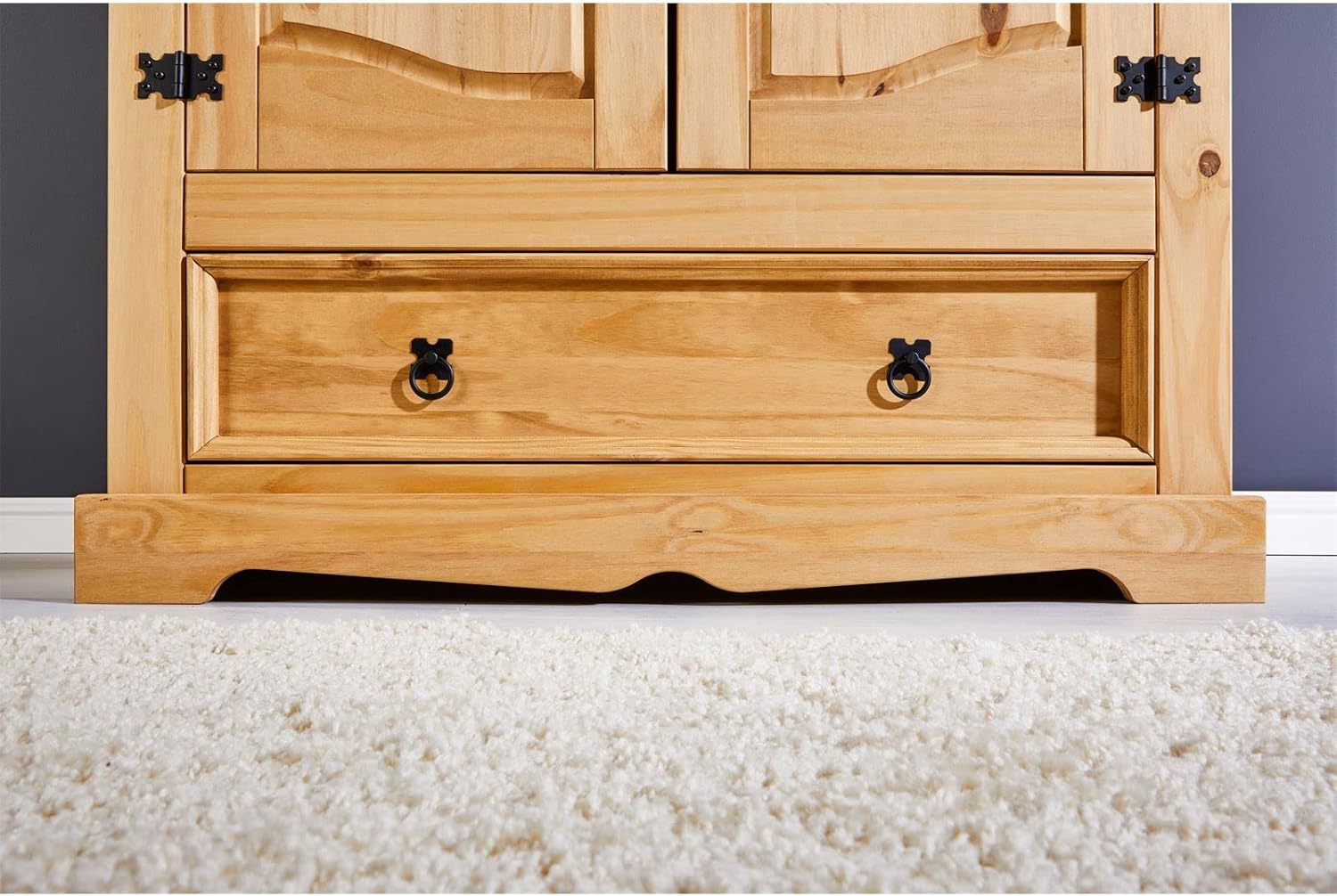 IDIMEX Garderobenschrank Dielenschrank Kleiderschrank, Kiefer massiv, 2-türig, Mexiko-Möbel