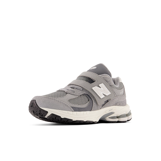 New Balance Kids' 2002 Hook & Loop Sneakers, Steel, 33