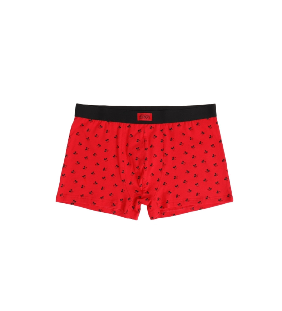 Cuecas boxer vermelhas com estampa do Mickey da Disney