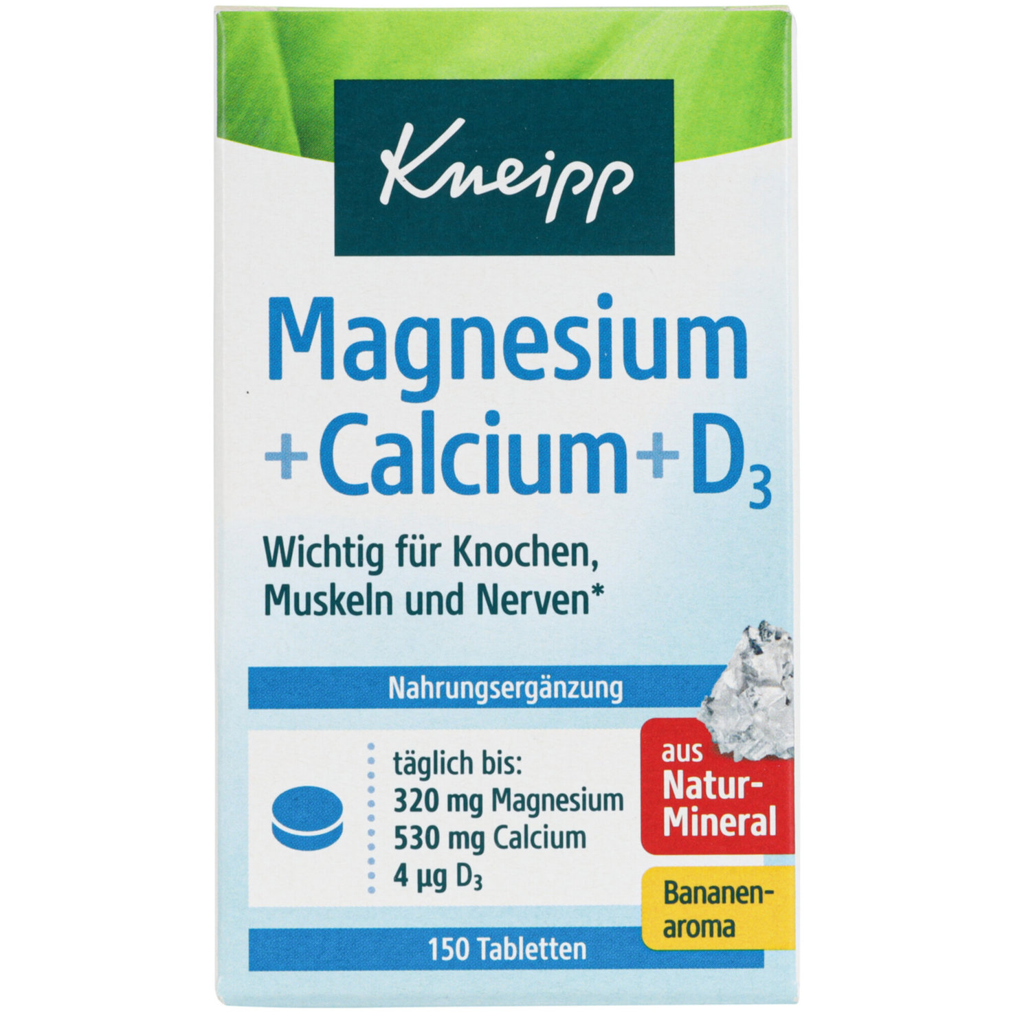 Kneipp Natürliches Magnesium + Calcium & Vitamin D3 150 Tabletten