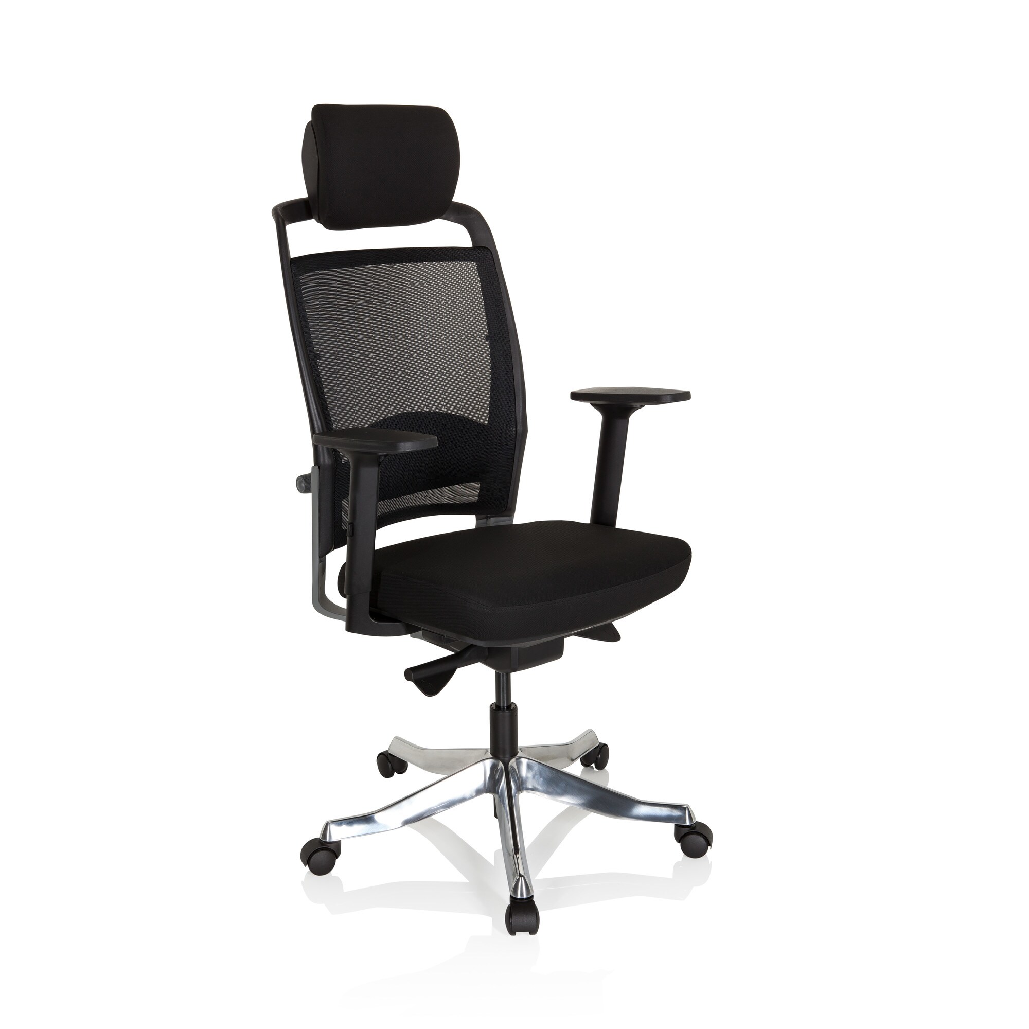 Profi Bürostuhl IKAST I Stoff/Netzstoff mit Armlehnen hjh OFFICE