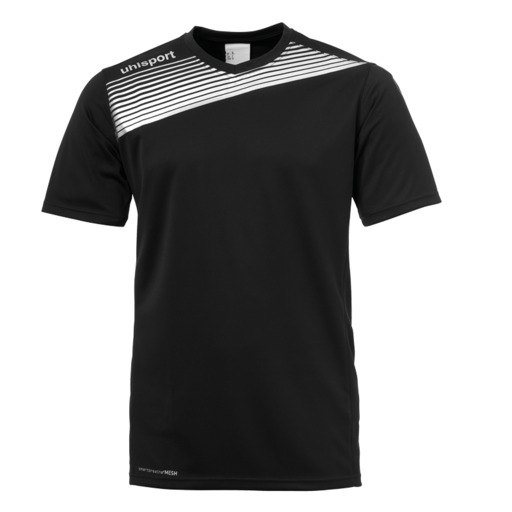 Camisa Liga 2.0 Mc Preta/Branca Uhlsport