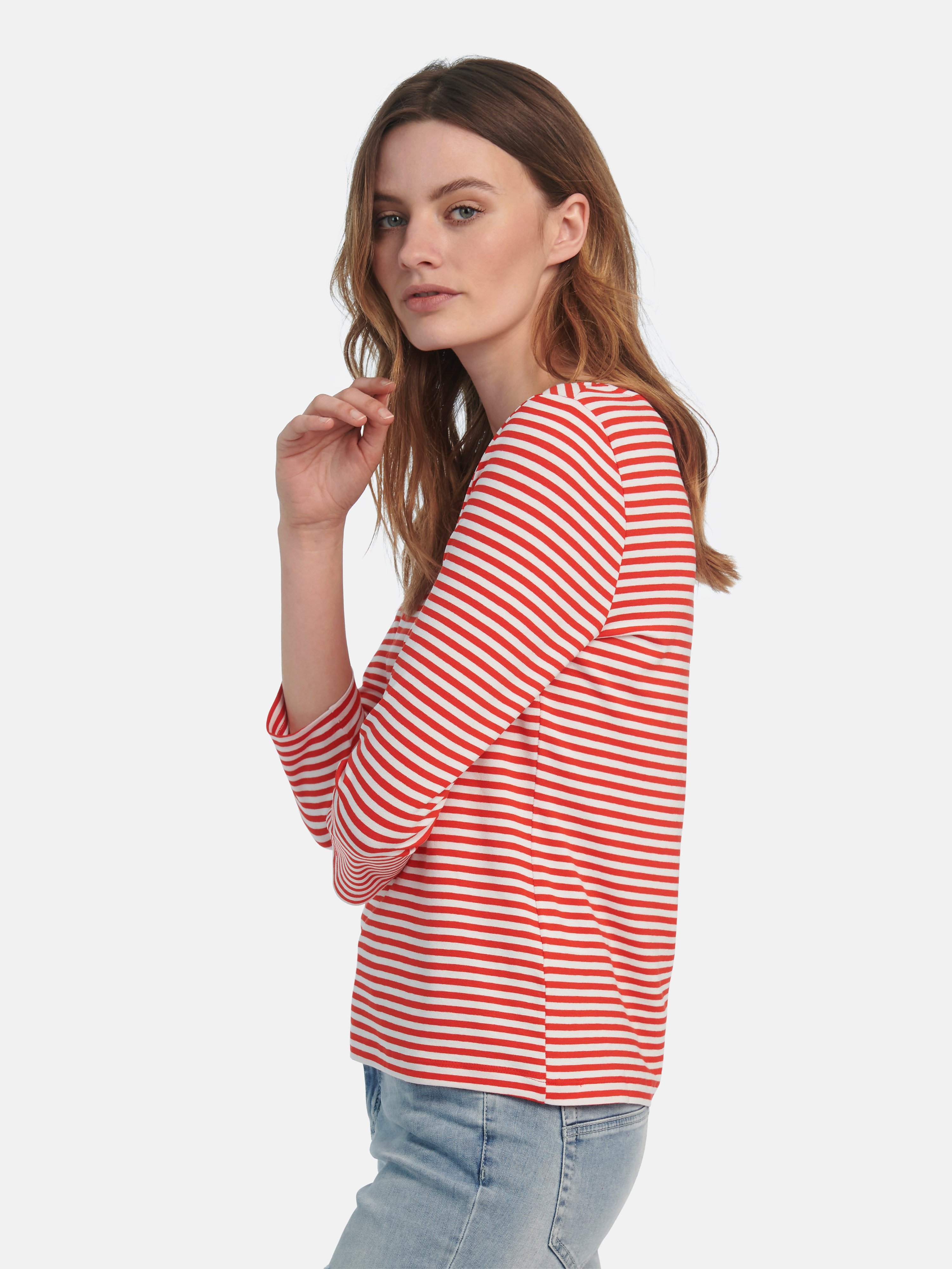 Rundhals-Shirt mit 3/4-Arm