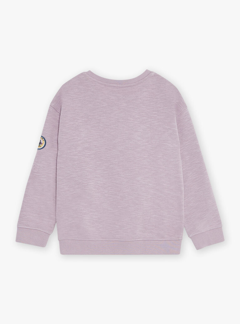 Sweat lilas en molleton Wild