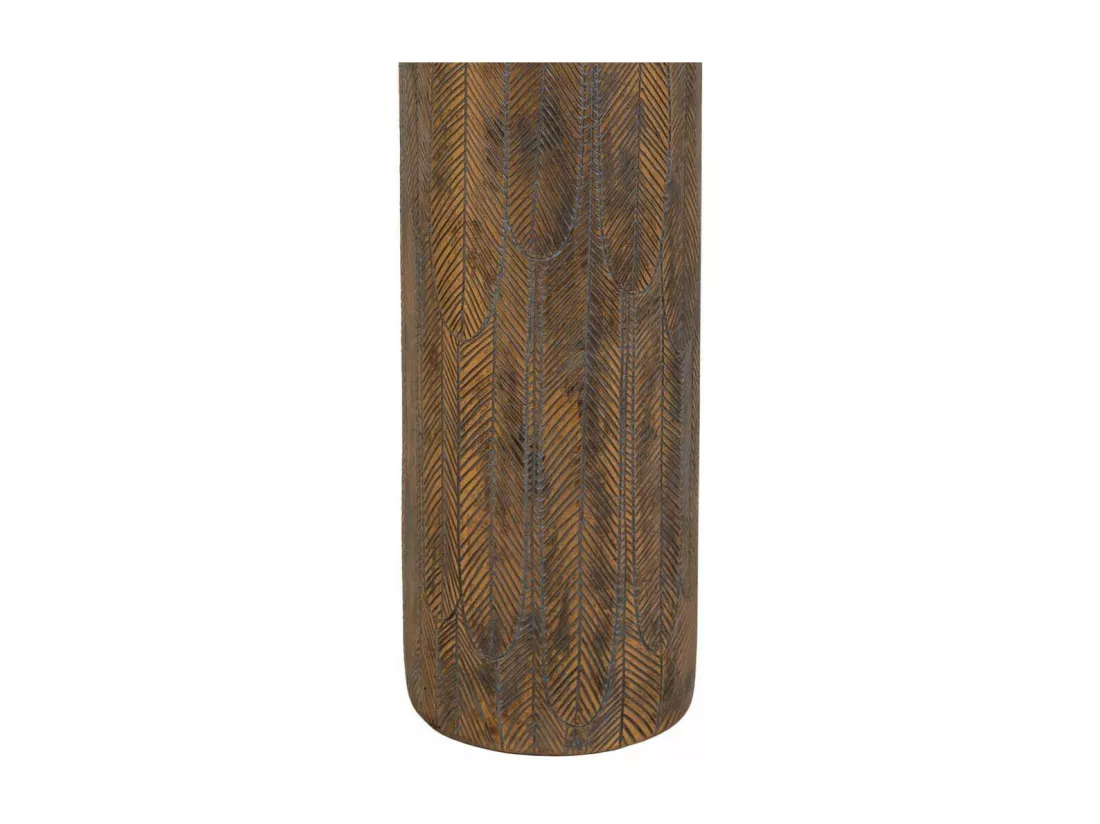 Vase en polyrésine marron 17,5x17,5x100h