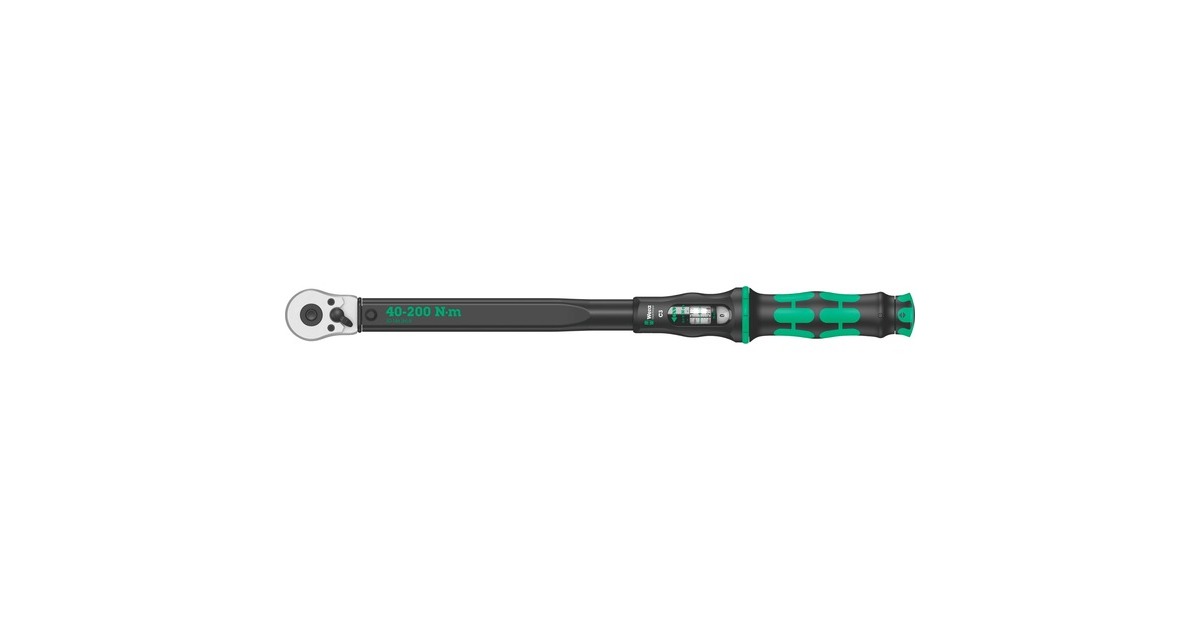 WeraClick-Torque C 3 draaimomentsleutel met omschakelratel  (Zwart/groen)