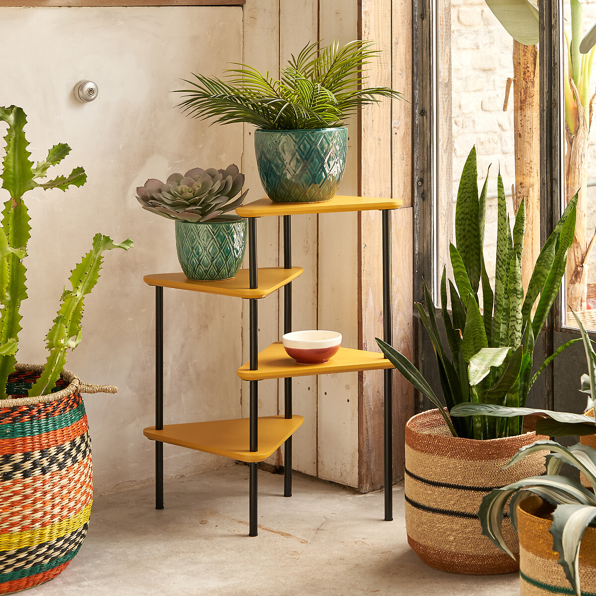 LA REDOUTE INTERIEURS<br>Cesta multicolorida em herbário, Bali