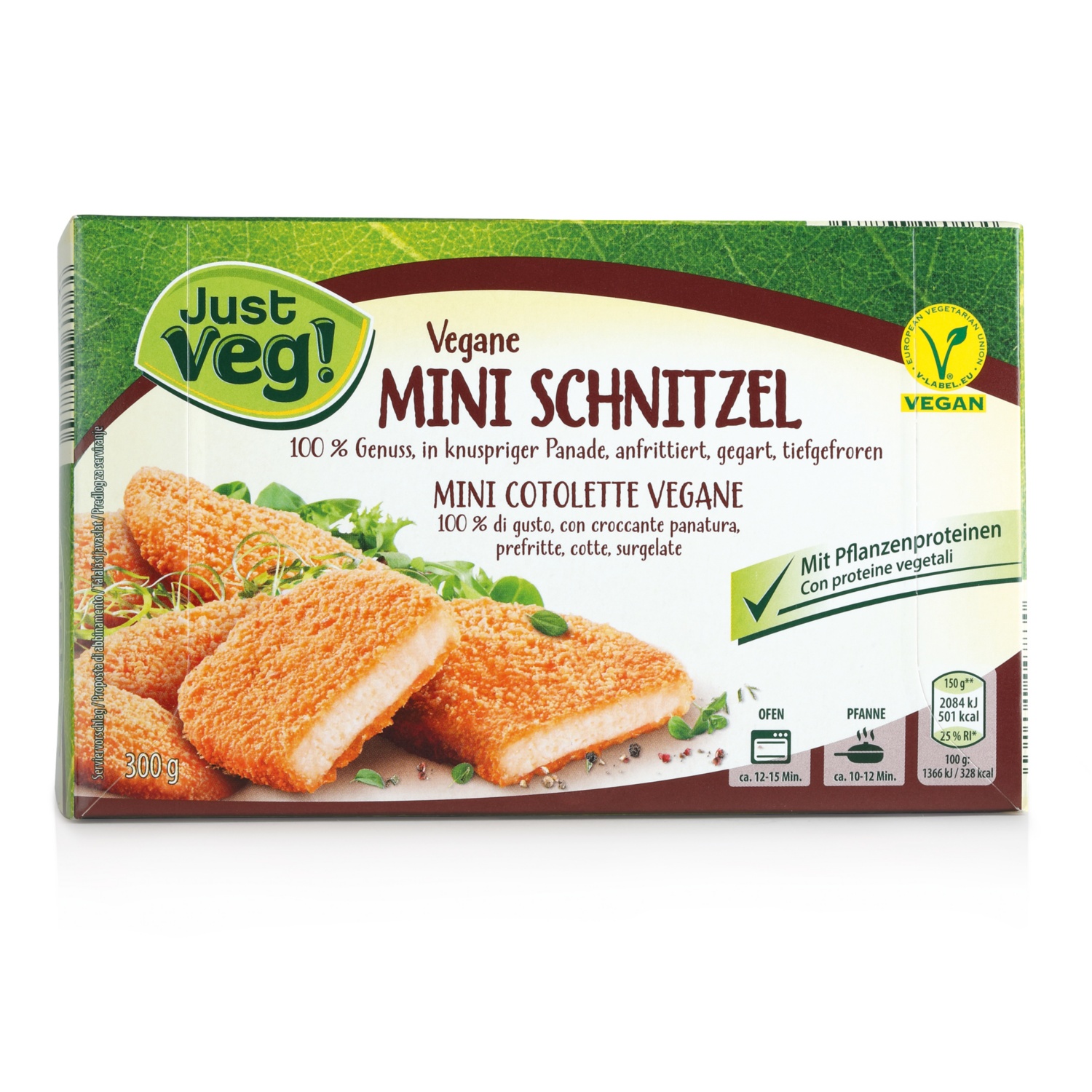 JUST VEG! Veganes Wonder Sortiment, Vegane Mini-Schnitzel 300 g