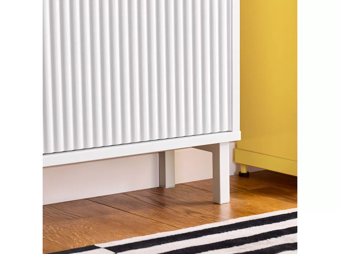 SoBuy FSR177-W Meuble à Chaussures Armoire à Chaussures Meuble Rangement Chaussures 2 Portes abattantes, Meuble d'Entrée Coffre Rangement pour Chaussures, Blanc