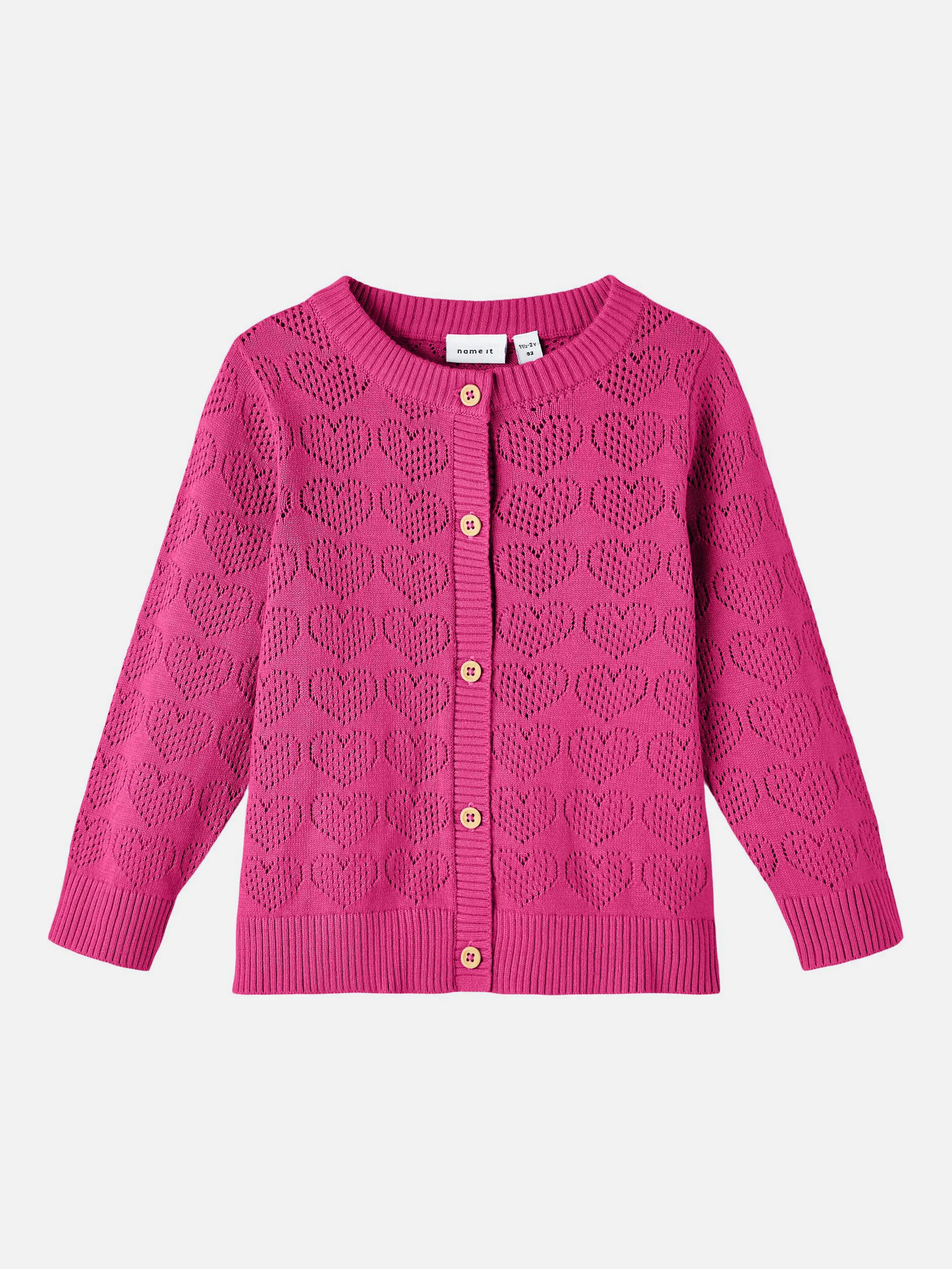 Mädchen Strickjacke mit Herzmuster
