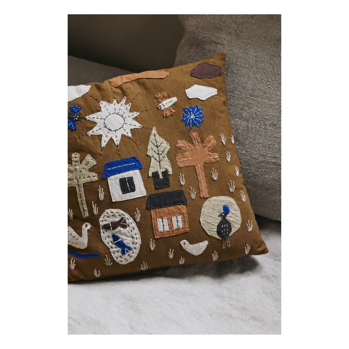 Ferm Living Kids Coussin Village | Camel