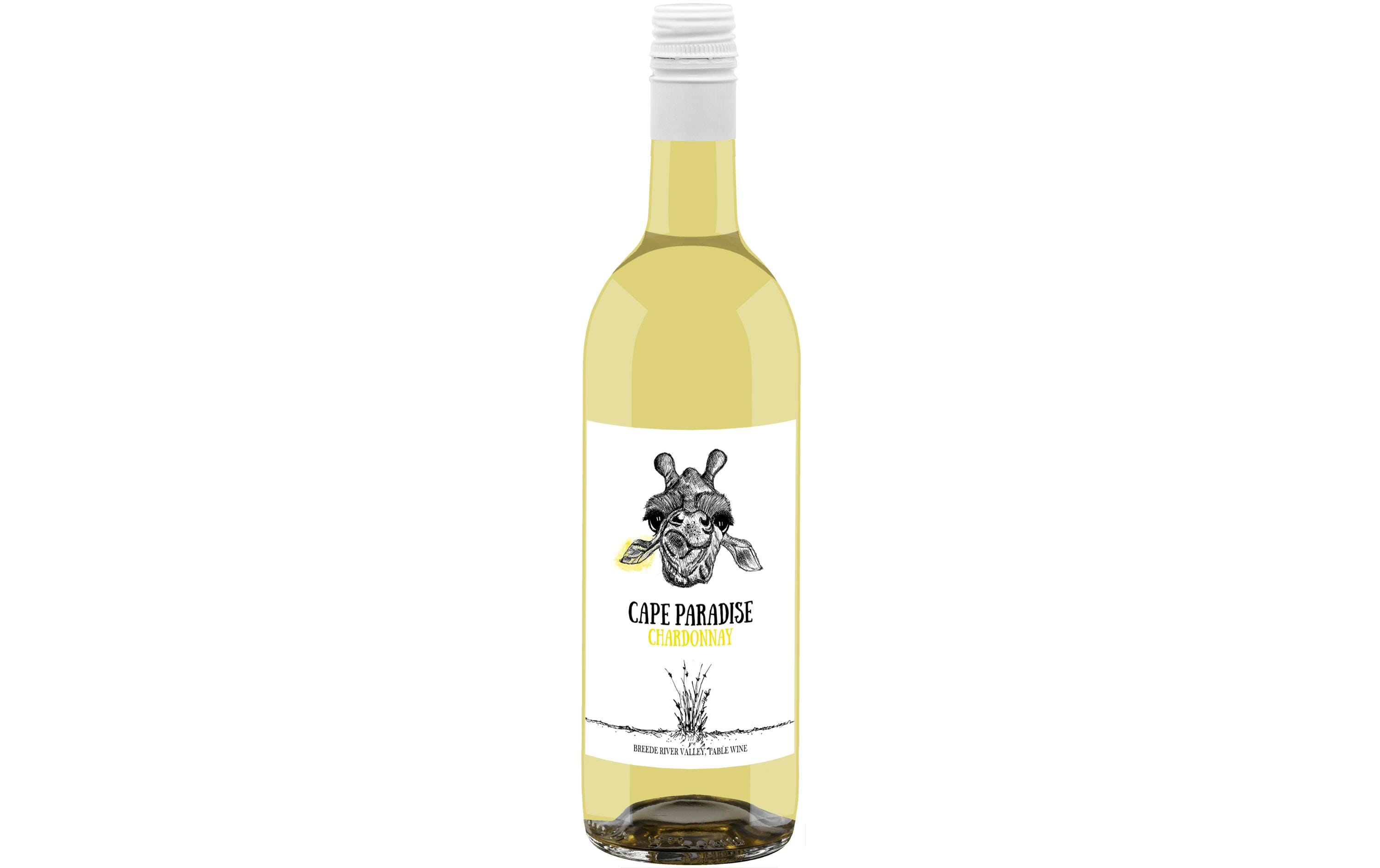Chardonnay WO 0.75 lLeichter Weisswein aus Südafrika