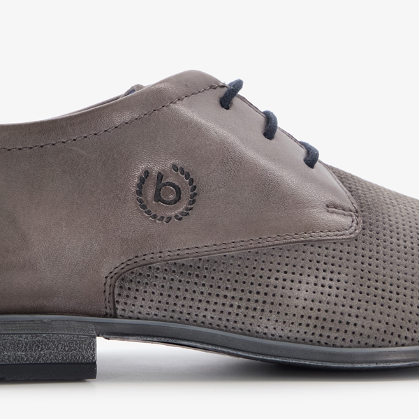 Bugatti Morino leren heren veterschoenen grijs