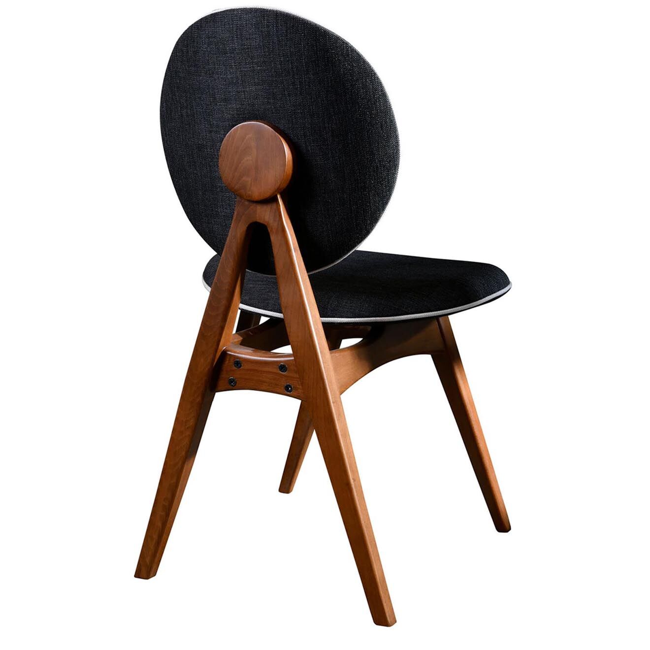 Wooden Art 2 chaises touch marron/anthracite - 54x93x55 cm