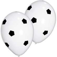 Ballon de baudruche 'Soccer', noir/blanc