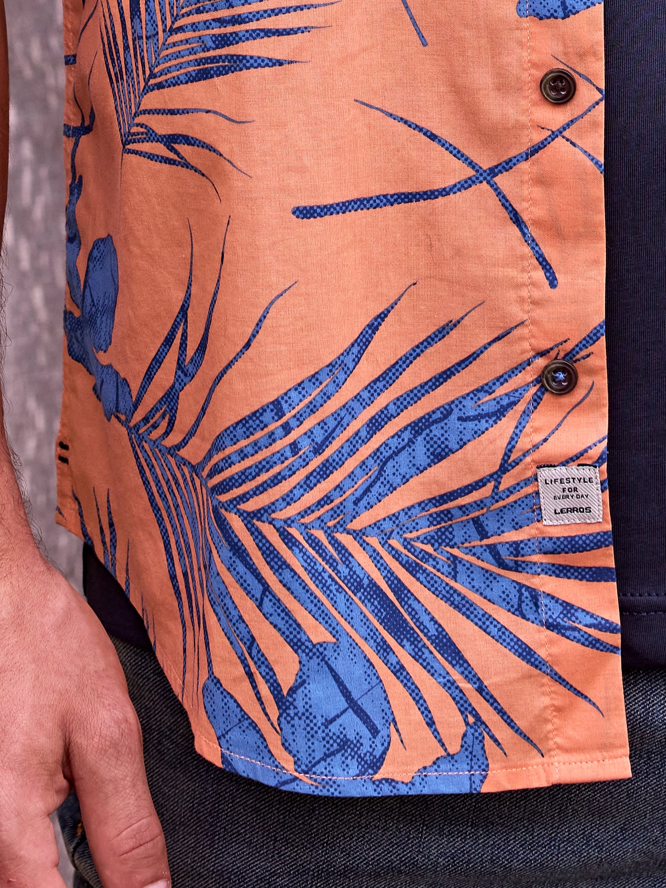 Kurzärmeliges Herrenhemd, Hawaiian-Style