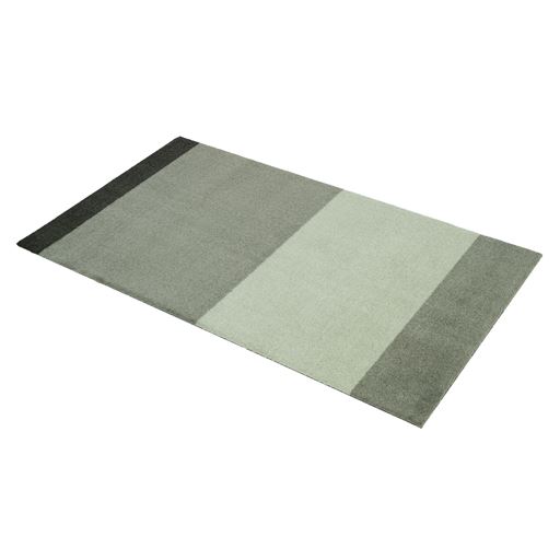 Tica Copenhagen Stripe Horisontal Gulvtæppe, Grøn/Støvet/Mørk Grøn, 67x120 cm