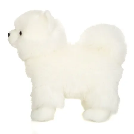 Teddy Hermann Zwergspitz weiß stehend 35 cm