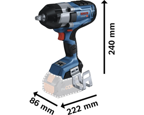 Bosch Professional Connectivity GDS 18V-1000 C BITURBO accu-slagschroevendraaier, inclusief Bluetooth Low Energy module GCY 42, zonder accu en lader