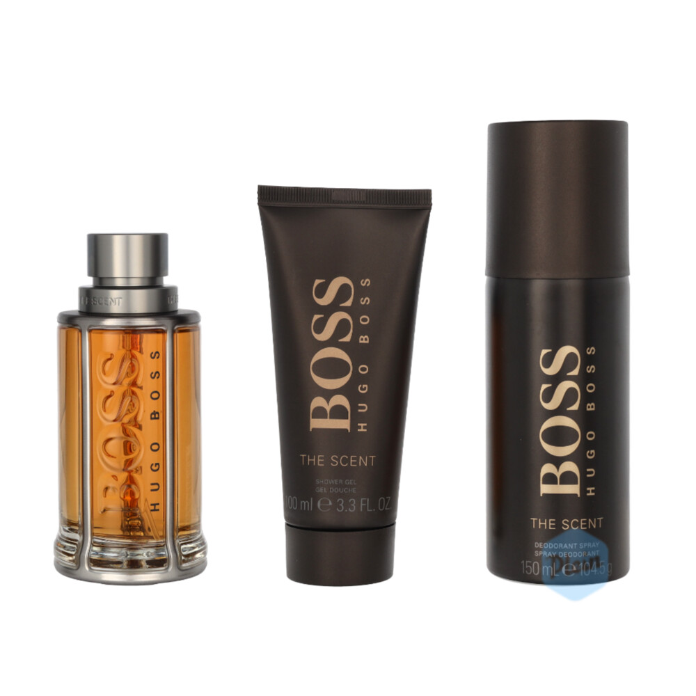 Hugo Boss The Scent Geschenkset Eau de Toilette Spray 100ml + Deo Spray 150ml + Douchegel 100ml350 ml