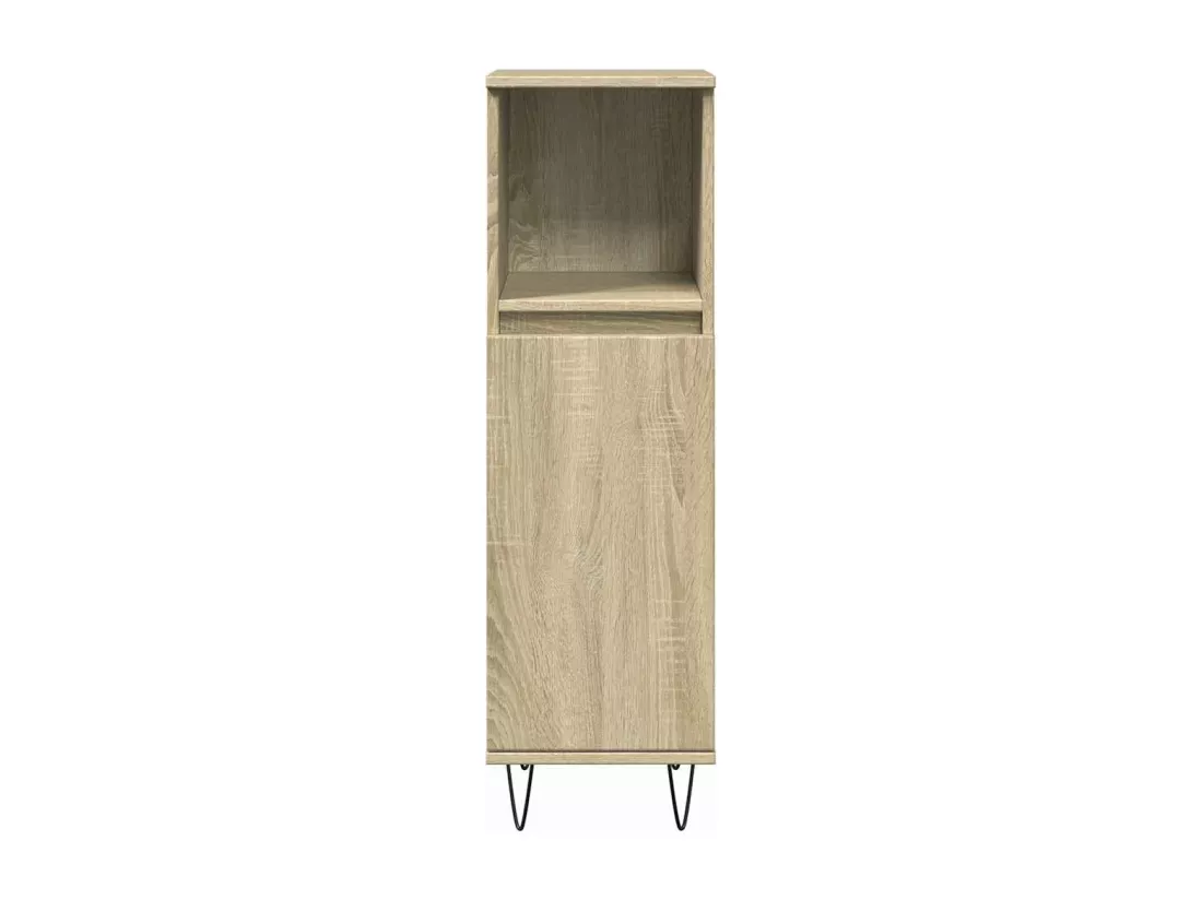 Ensemble de meubles de salle de bain 3 pcs chêne sonoma