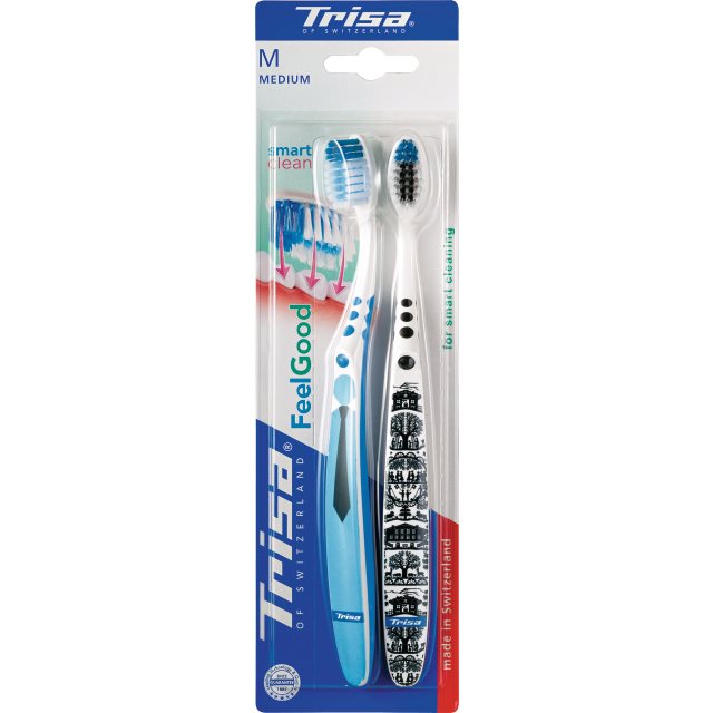 TRISA Feelgood Smart Clean Zahnbürste Duo medium 1 Stk