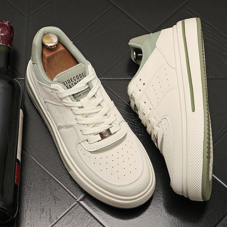 Mr Ozera - Contrasterende Paneel Platform Sneakers