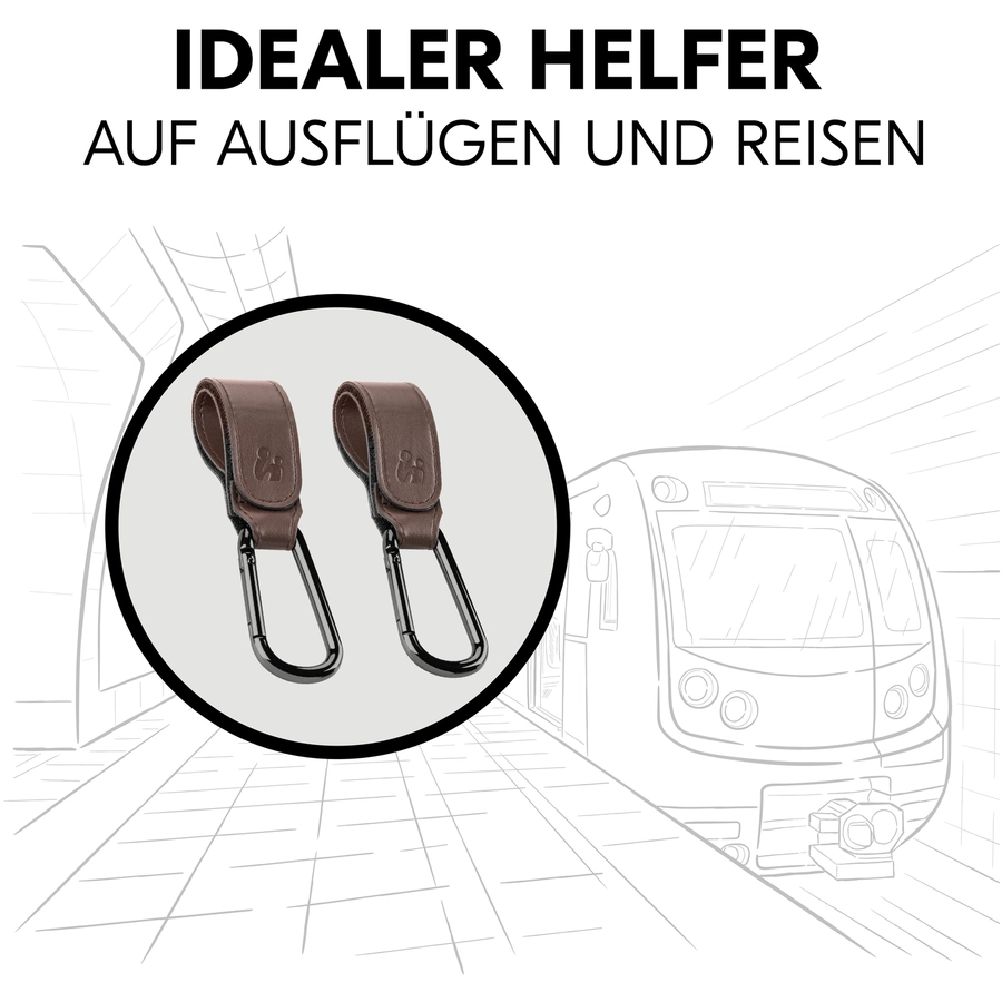 hauck Kinderwagen-Haken Brown