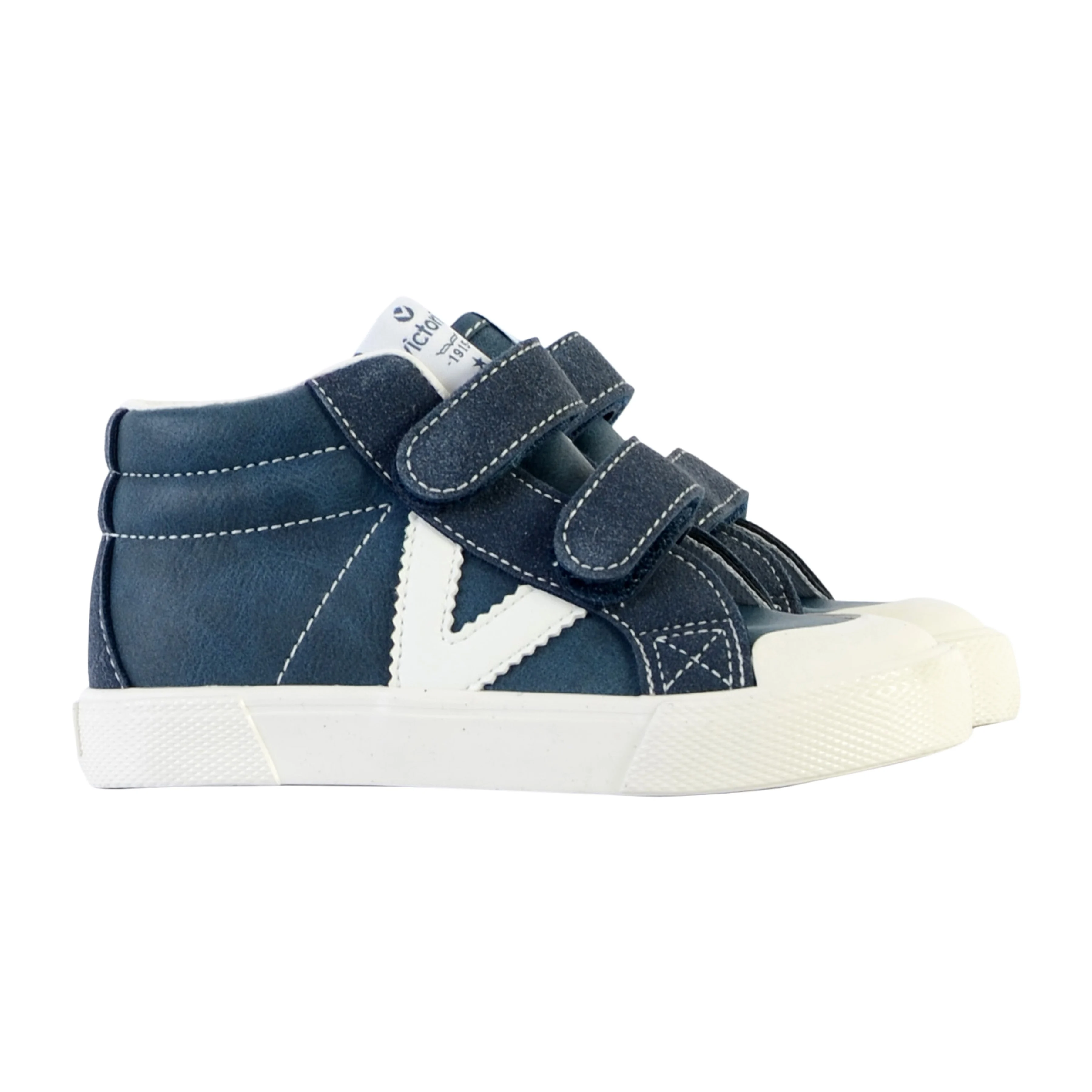 Basket montante à scratch enfant | Bleu