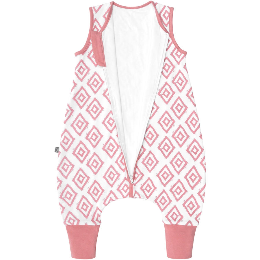 emma & noah Schlafsack mit Füßen Rauten Rosa