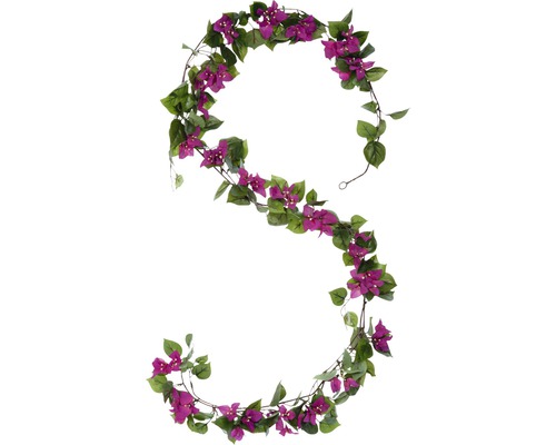 Kunstbloemenkrans, bougainvillea, 180 cm lang, roze