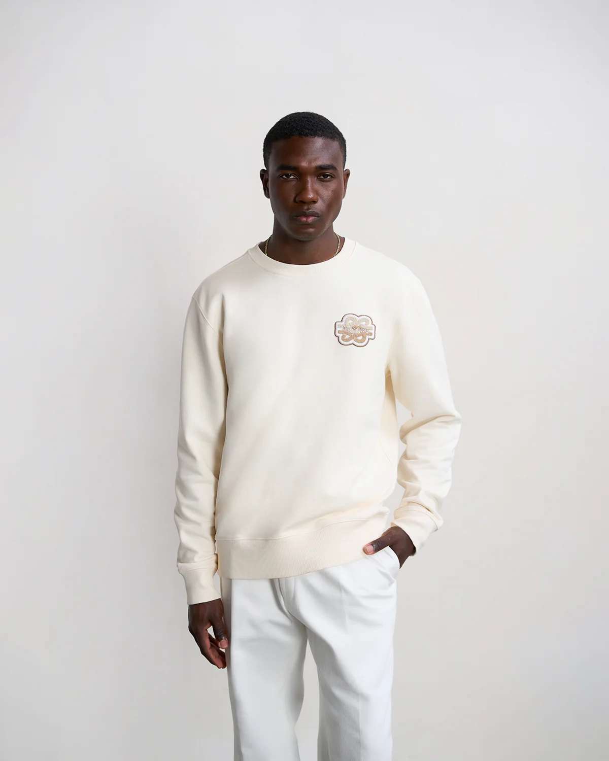 Sweatshirt Gowtu Tonal Antique White