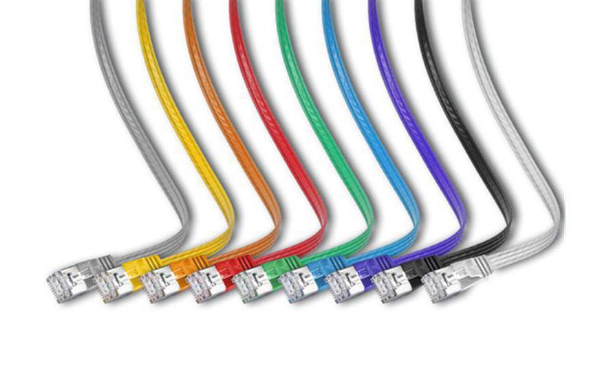 Slimpatchkabel RJ-45 - RJ-45, Cat 6, STP, 0.75 m, BlauGeschirmtes Twisted-Pair-Kabel (STP) mit Klinkenschutz