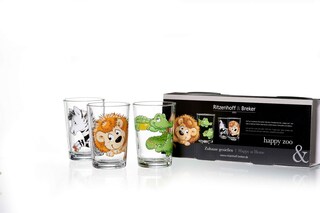 Ritzenhoff & Breker Kindergeschirr Trinkgläser HAPPY ZOO 3er Set je 205 ml