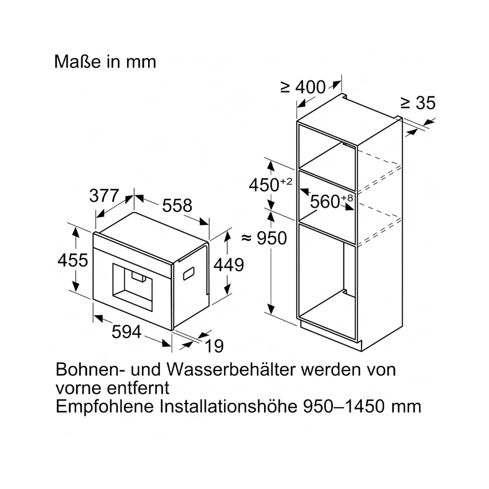 Siemens CT718L1B0 Einbau-Kaffeemaschine