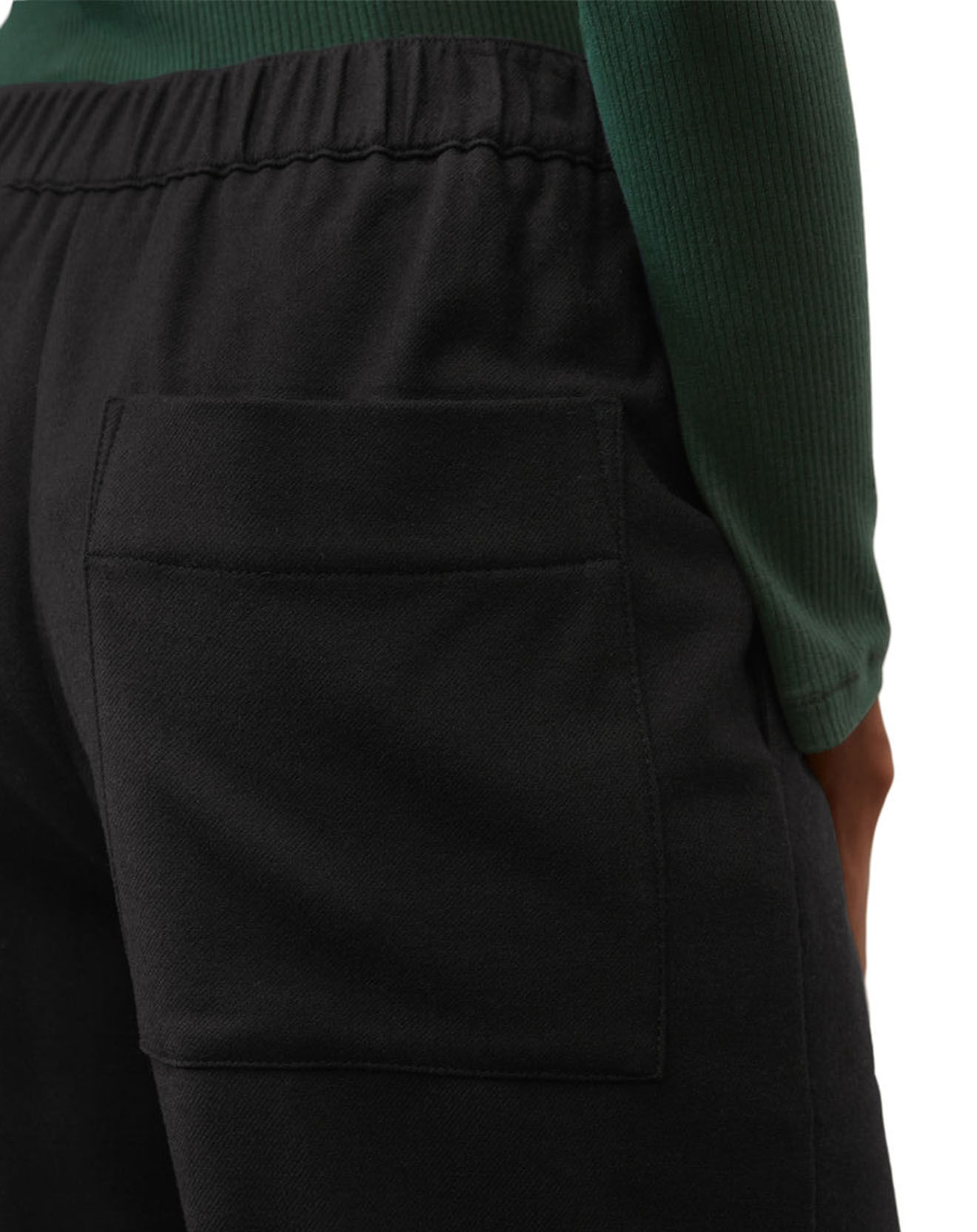 Marc O'Polo Pantalon cargo en Laine mélangée noir