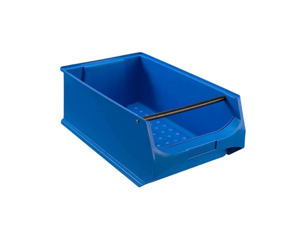 PROREGAL Super Saver Set 4x Blauwe Opbergdoos 5.1 met Handvat HxBxD 20 x 30 x 50 cm 21.8 Liter Opbergdoos